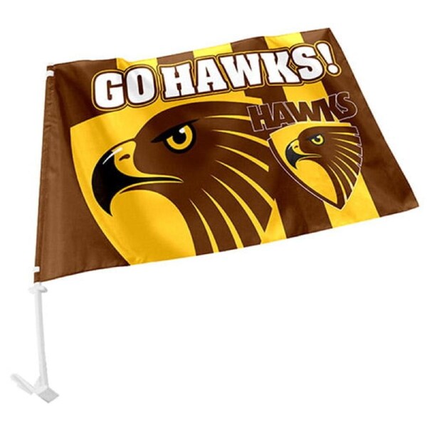 Hawthorn Hawks AFL CAR Flag includes Pole