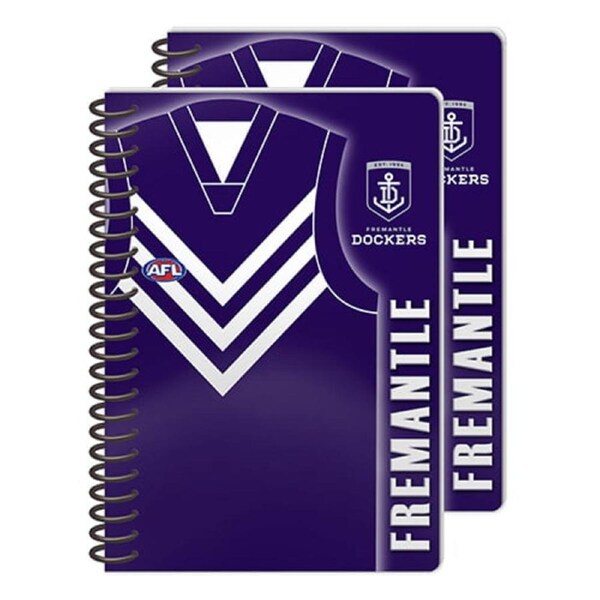 Fremantle Dockers Freo AFL 2 Pack Spiral Bound A5 Notebooks