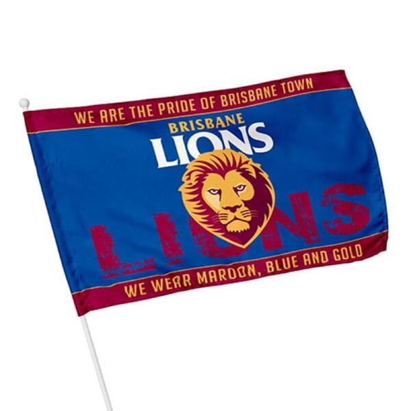 Brisbane Lions AFL KIDS Pole Game Day Flag Banner