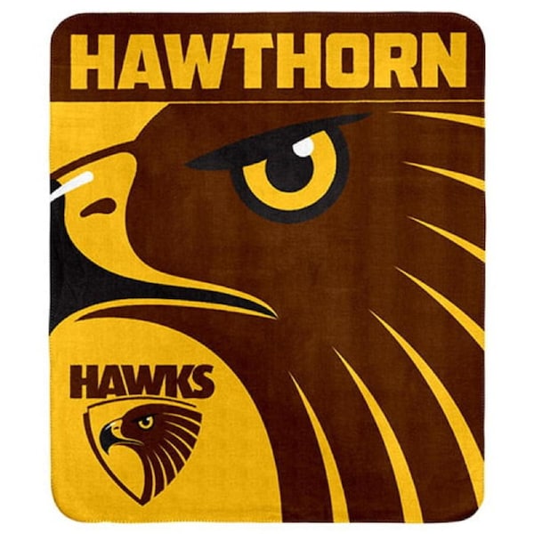 Hawthorn Hawks AFL Polar Fleece Rug Blanket