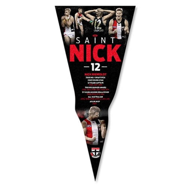 Nick Riewoldt St Kilda Saints Retirement Pennant Flag Banner