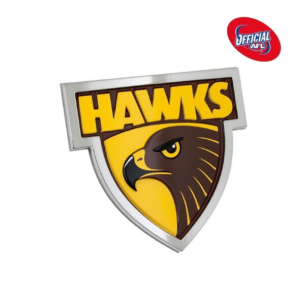 Hawthorn Hawks 3D Car Badge AFL Metal Car Badge - For True Hawthorn Fans