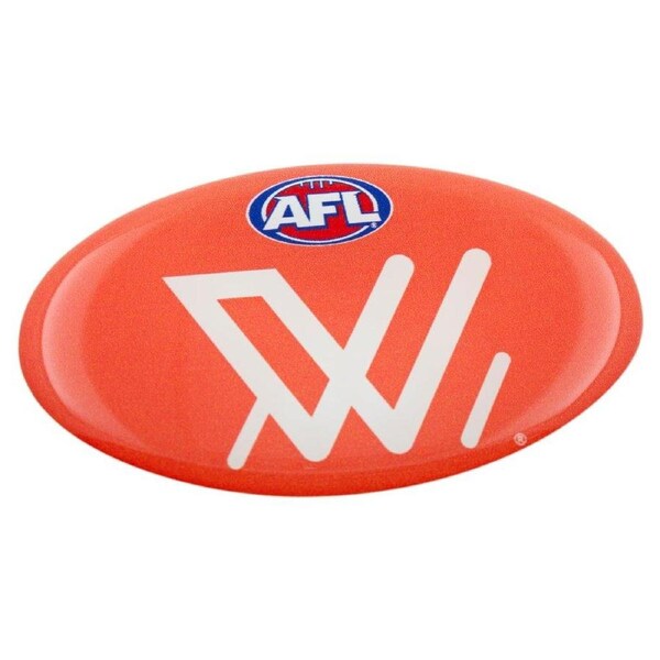 AFLW Lensed Team Oval Decal Badge - Cars, Bikes Laptops, Most Things