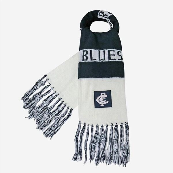 Carlton Blues Traditional AFL Bar Scarf Warm Winter Neckwear