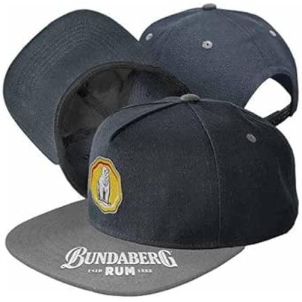 Bundaberg Rum Bundy Bear Embroidered Flat Peak Hat Cap