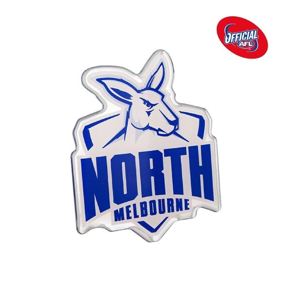 North Melbourne Kangaroos Logo Decal AFL Metal Car Badge - For True North Fans