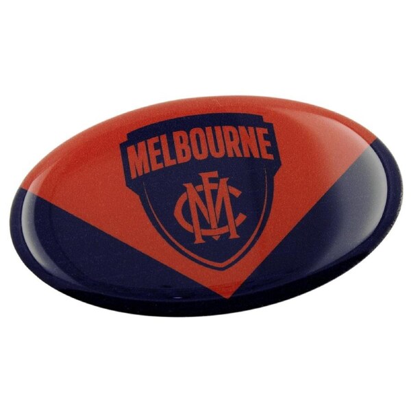 Melbourne Demons AFL Lensed Team Oval Decal Badge - Cars, Bikes Laptops, Most Things
