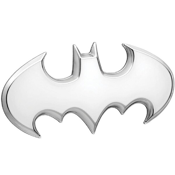 Batman Car Emblem Batwing 3D Satin Chrome DC Comics Automotive Decal Sticker Badge