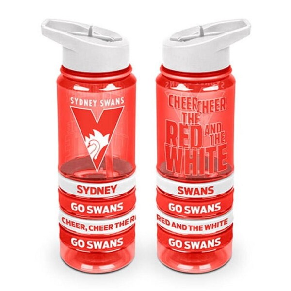 Sydney Swans AFL Tritan Drink Water Bottle with Wrist Bands