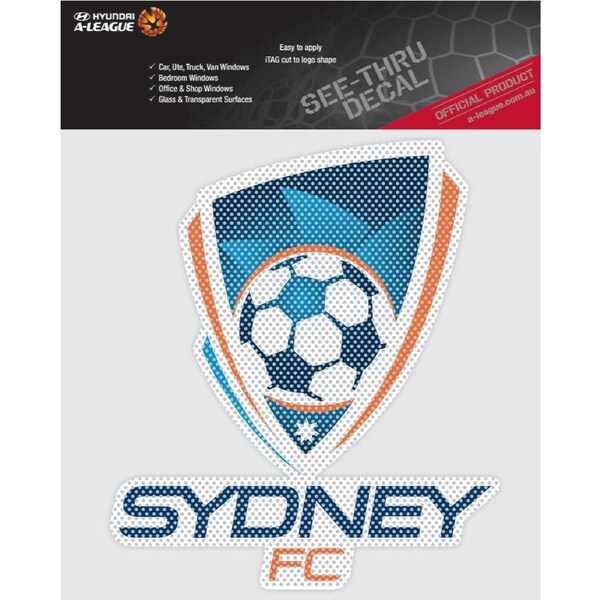 Sydney FC A-League 4WD Car Glass See-Thu Decal Sticker