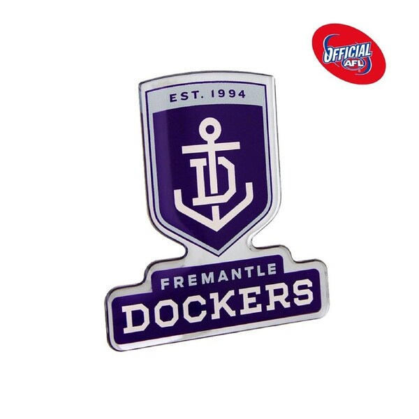 Fremantle Dockers Logo Decal AFL Metal Car Badge - For True Fremantle Fans