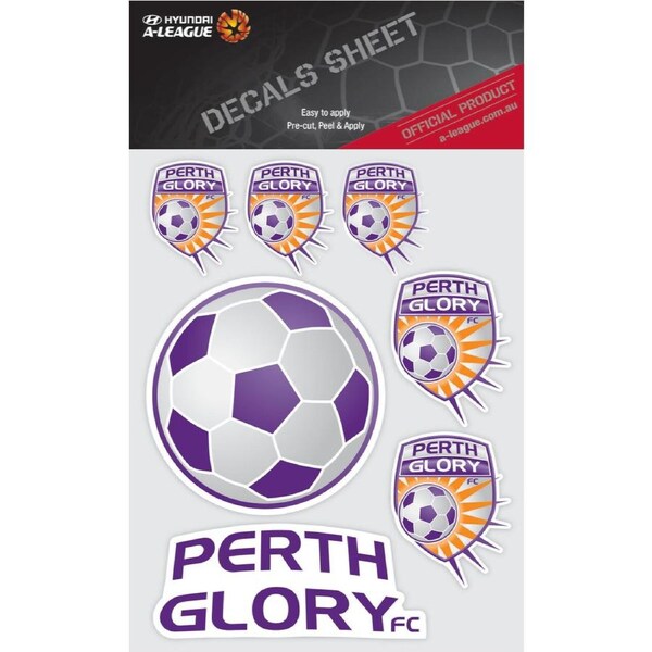 Perth Glory A-League 4WD Car Bike 7 Decal Sticker Sheet
