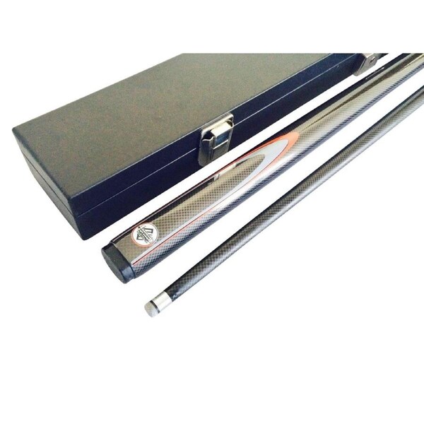 BLACK ASH 57 Inch Graphite Pool Snooker Billiard Cue and Black Case