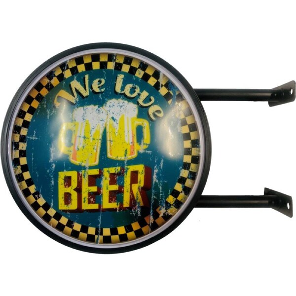 We Love Beer Cheers Bar Lighting Wall Sign Light LED
