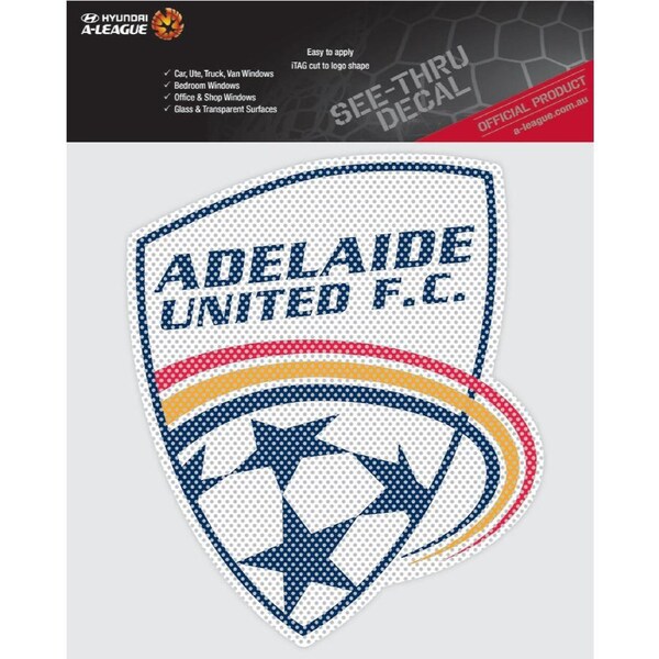 Adelaide United A-League 4WD Car Glass See-Thu Decal Sticker