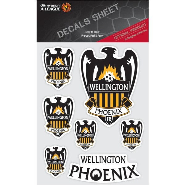 Wellington Phoenix A-League 4WD Car Bike 7 Decal Sticker Sheet