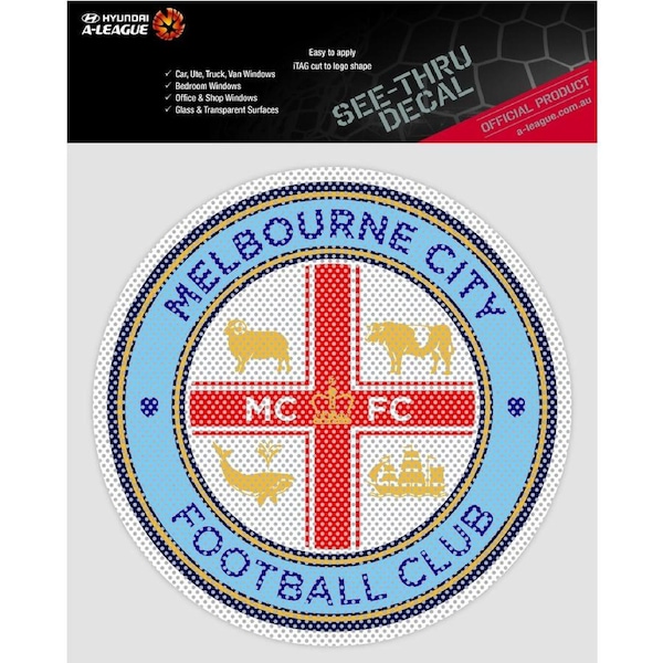 Melbourne City A-League 4WD Car Glass See-Thu Decal Sticker