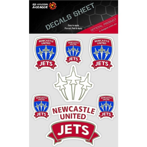 Newcastle Jets A-League 4WD Car Bike 7 Decal Sticker Sheet