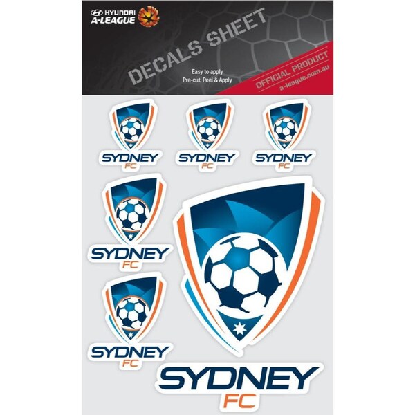 Sydney FC A-League 4WD Car Bike 7 Decal Sticker Sheet