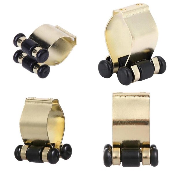 Pool Snooker Billiard Table Cue Rack Parts Brass Cue Clips Set of 4