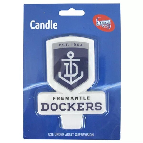 Fremantle Dockers Freo AFL Team Logo Birthday Candle