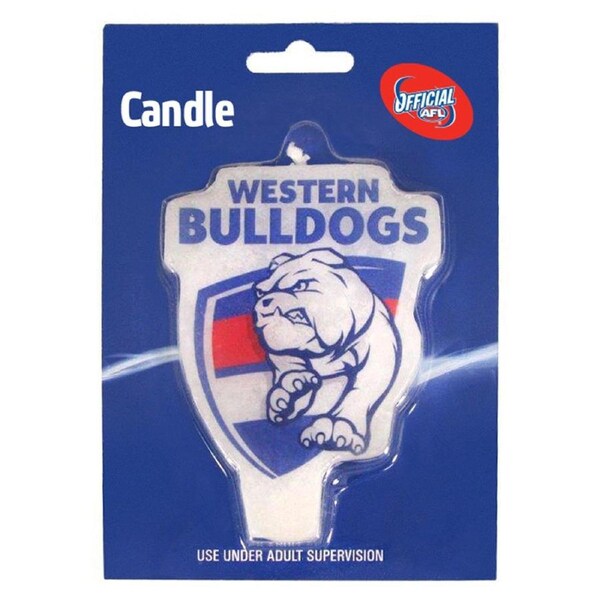 Western Bulldogs AFL Team Logo Birthday Candle