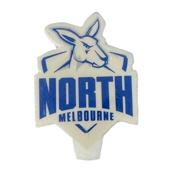 North Melbourne Kangaroos AFL Team Logo Birthday Candle
