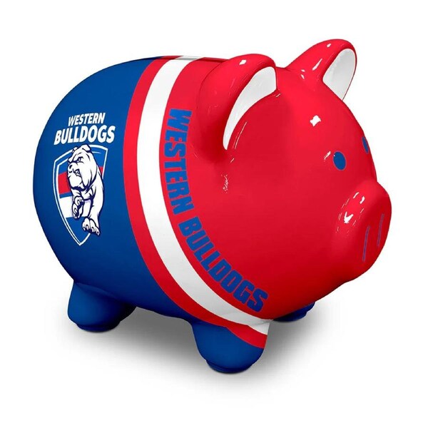Western Bulldogs AFL Dolomite Piggy Bank Money Box with Coin Slot