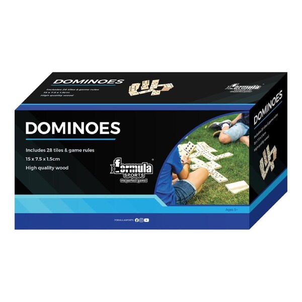 Formula Sports LARGE Wooden Dominoes Outdoor Game 28 Tiles