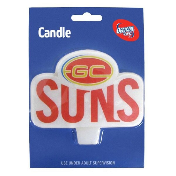 Gold Coast Suns AFL Team Logo Birthday Candle