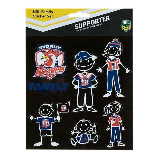 NRL Sydney Roosters FAMILY Car Sticker Sheet