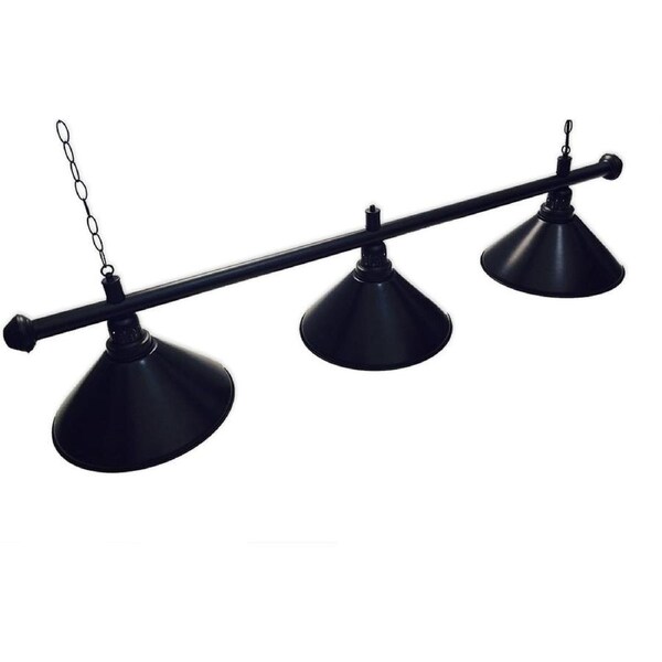 Pool Snooker Billiard Table Lighting - Black Light (3 x Black Shades) 61 Inch