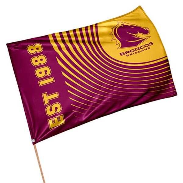 Brisbane Broncos NRL GAME DAY Pole Flag Banner