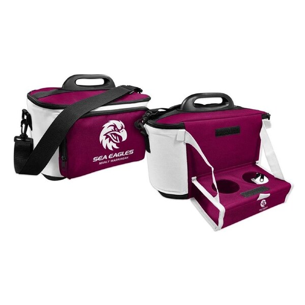 Manly Sea Eagles NRL drink cooler esky carry bag with drink tray/table