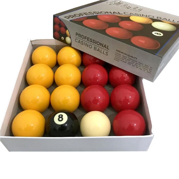 Professional Casino Pool Snooker Billiard Balls 2" inch Red Yellow