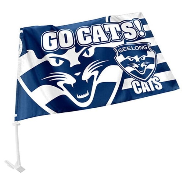 Geelong Cats AFL CAR Flag includes Pole