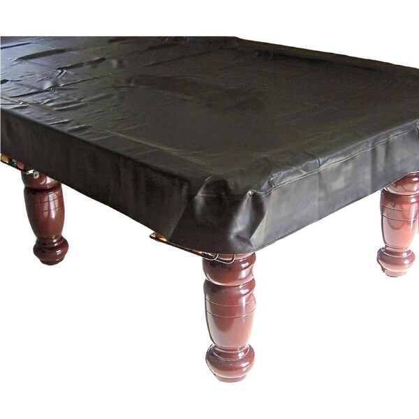 Fitted Heavy Duty Vinyl 9ft Pool Snooker Billiard Table Cover (Black)