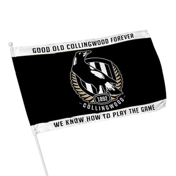 Collingwood Magpies AFL KIDS Pole Game Day Flag Banner