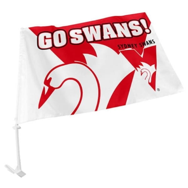 Sydney Swans AFL CAR Flag includes Pole