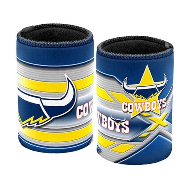 North QLD Queensland Cowboys NRL Beer Can Bottle Cooler Stubby Holder Cosy