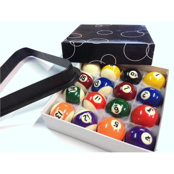 Small Kids Pool Snooker Billiards Balls 1 & 1/2 inch FREE TRIANGLE