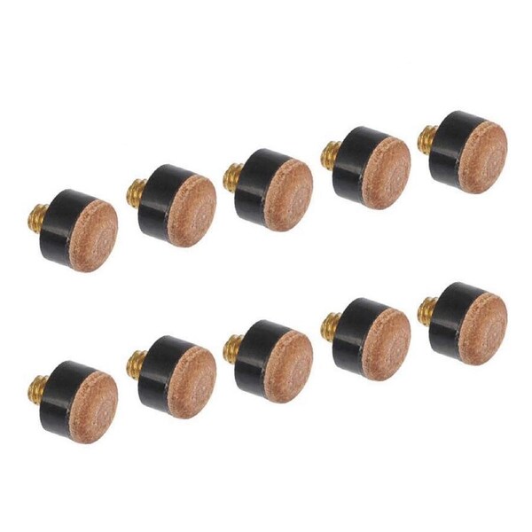 Pool Snooker Billiard Cue Tips 11mm Hard (10 x Screw in Type)