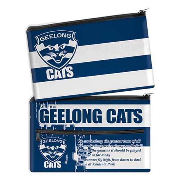 Geelong Cats AFL QUALITY LARGE Pencil Case for School Work Stationary