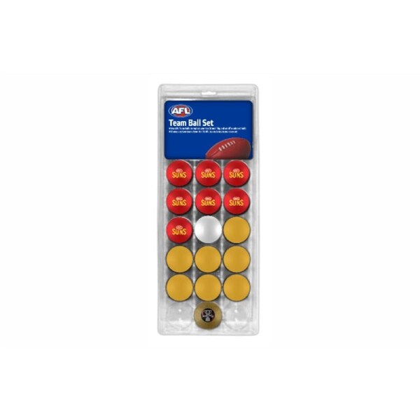 Gold Coast Suns AFL Pool Snooker Billiard Balls Set