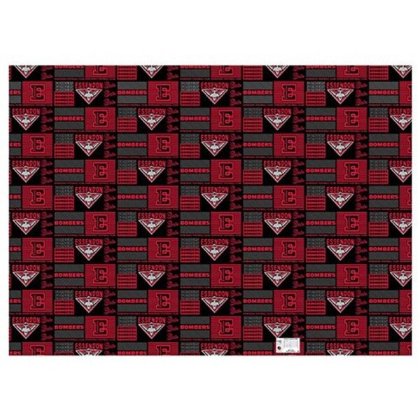 Essendon Bombers AFL Gift Wrapping Paper School Book Covering