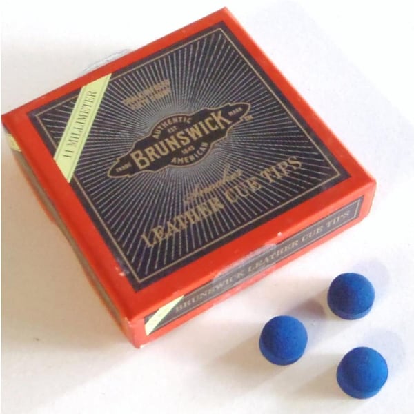 Brunswick Blue Diamond Cue Tips Glue on type (3 x 11mm) Pool Snooker Billiard