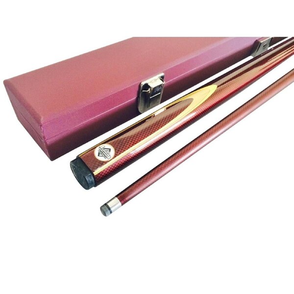 BURGUNDY 57 Inch Graphite Pool Snooker Billiard Cue and Case