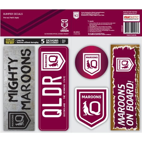 State of Origin QLD Queensland Car Bumper Sticker DECALS Stickers