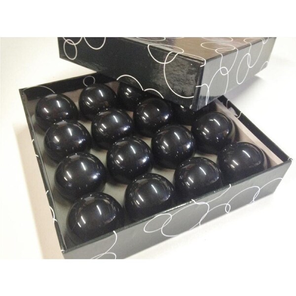 16 x Plain Black Balls 2 inch Pool Snooker Billiard (Bulk Buy for pubs and clubs)