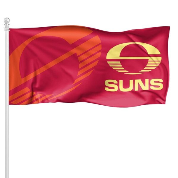 Gold Coast Suns AFL Pole Flag LARGE 1800x900mm Licensed (Pole not included)